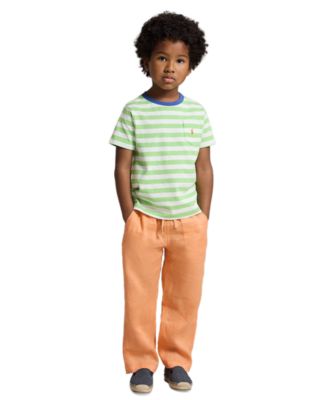 Boys' 2T-7 Striped Cotton Jersey Pocket T-Shirt