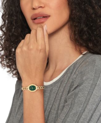 Women's Quartz Gold Tone Stainless Steel Chain Bracelet Watch, 21.5mm