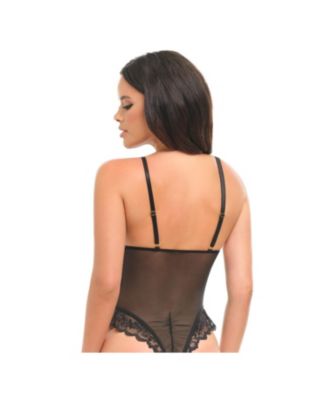 Women's Valentine Sheer Lacey Teddy