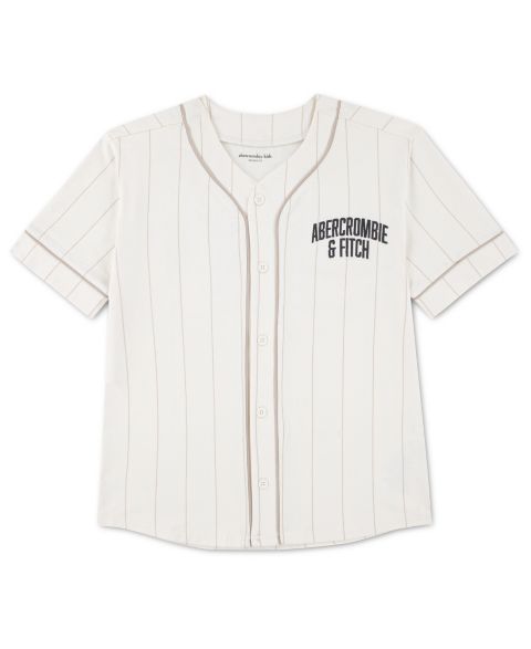 Рубашка abercrombie kids Baseball Piping для мальчиков, цвет: Чёрный