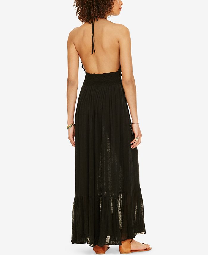 Denim & Supply Ralph Lauren LaceTrim Gauze Halter Dress Macy's