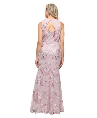 Petite Boat Neck Sleeveless Gown