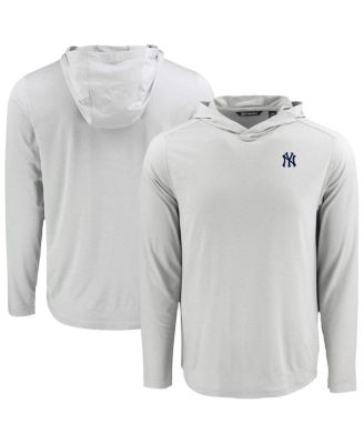 Men's Gray New York Yankees Coastline Epic Comfort Eco Hoodie Long Sleeve T-Shirt