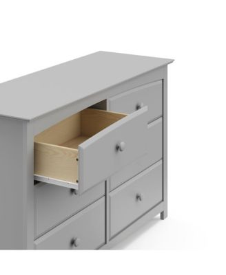 Kenton 6 Drawer Universal Double Dresser - Pebble Gray