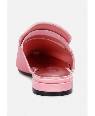 PERRINE Womens Diamante Brooch Slip On Mules