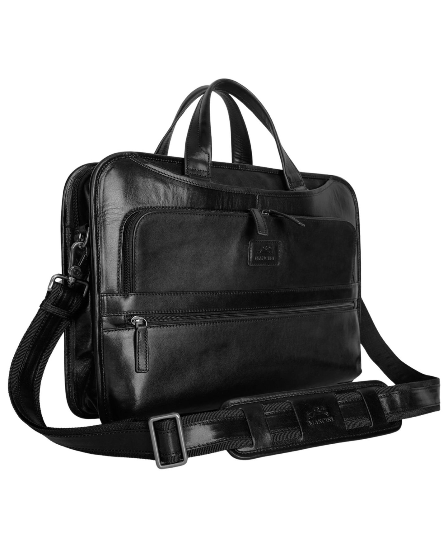 Мужская сумка Mancini Laptop Briefcase, цвет: Чёрный — фото 3