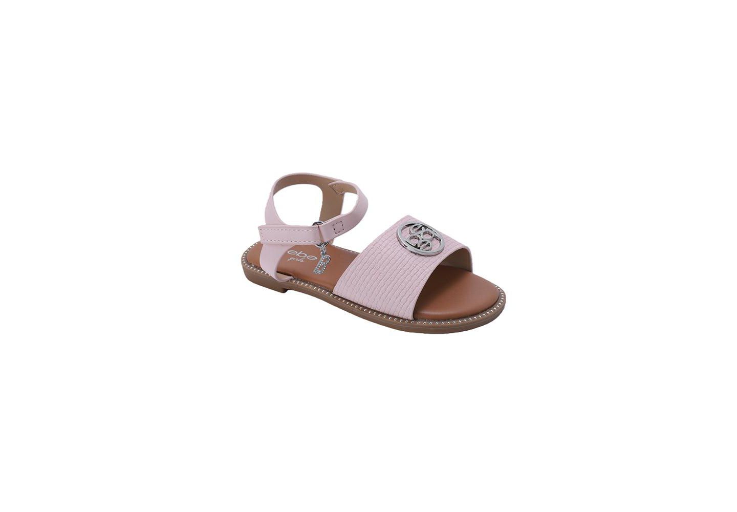Сандалии Bebe Sandals - Strappy Flat Sandals and Studded Summer Shoes для девочек, цвет: Пудровый — фото 1