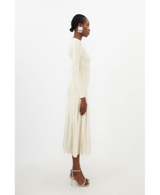 Women's Filament Full Skirt Knit Midi Dress