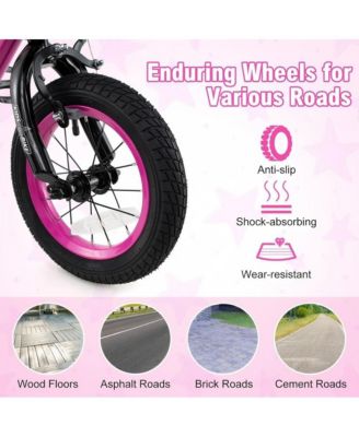 12 Inch Kids Bike Adjustable Bicycle with Front Basket for Children Aged 3-4 Years Old