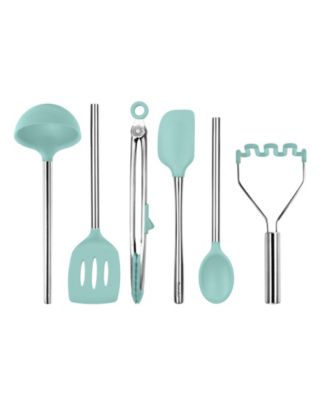 Utensil 6-Pc. Silicone with Steel Handles Set