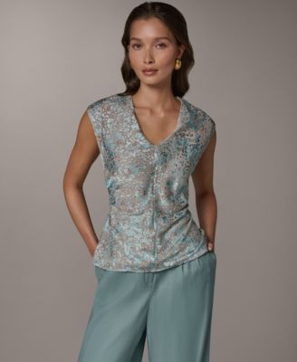 Women's V-Neck Printed Top