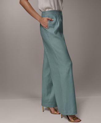 Women's Pleated Wide-Leg Pants