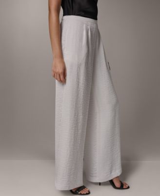 Women's Wide-Leg Pull-On Pleated Pants