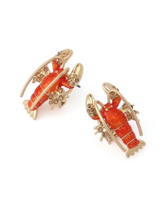 Faux Stone Lobster Stud Earrings