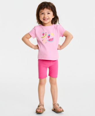 Girls' Toddler 12M-5T Sparkle-Print Bike Shorts