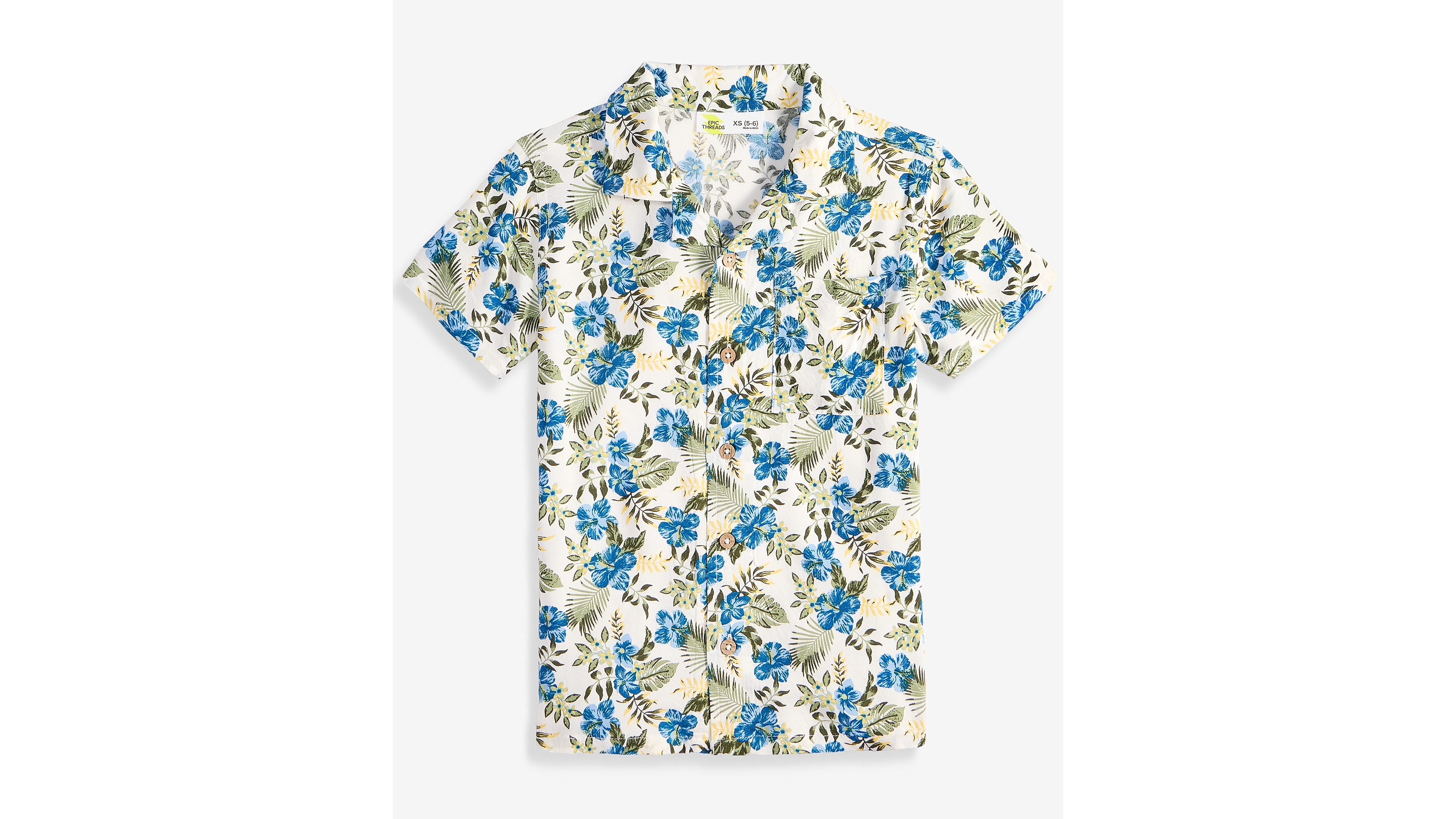 Epic Threads Boys' 5-20 Tropical Resort Shirt, Macy's Exclusive