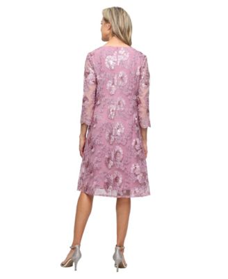 Women's Zipper Boat Neck Jacket Dress