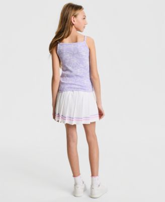 Big Girl Striped Tennis Skirt