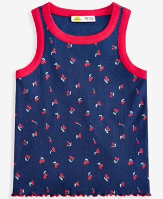Girls' XS-XL Cherry-Print Tank Top