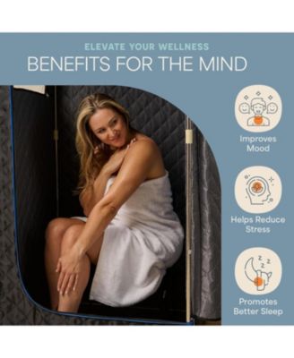 Revivify Portable Sauna Box – Personal Steam Sauna Tent for Home with 2.6L Steamer, Adjustable Heat, Timer, App Control & Essential Oils