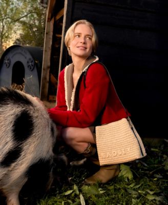 Raffia Small Compartment Crossbody Bag