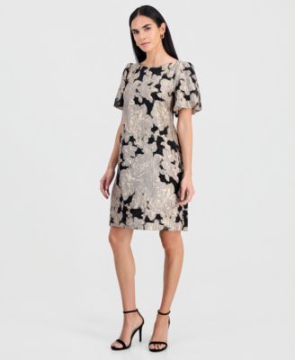 Petite Jacquard Sheath Dress
