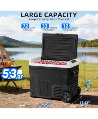 53QT Portable Refrigerator with Wheels