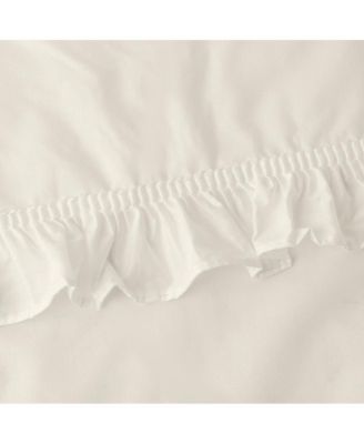 Home Classic Narrow Ruffle 2-Piece  Rod Pocket Curtain Panel, 80" X 36"