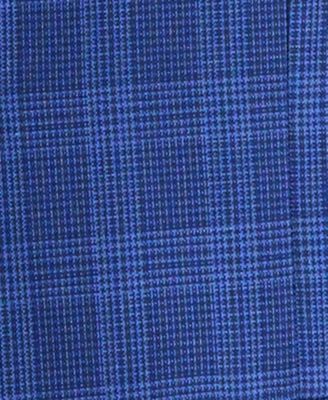 Boys' 8-20 Medium Blue Check Jacket and pant, 2-Piece Set