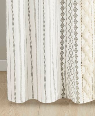 Imani Stripe Cotton Chenille Shower Curtain, 72" x 72"