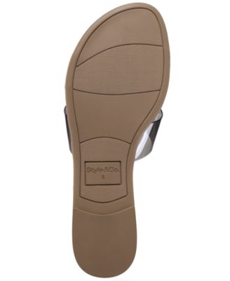 Women's Emmaa Vinyl Two Band Flat Sandals