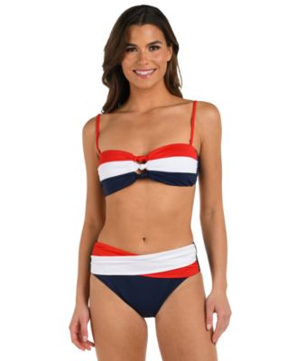 Women's Americana Knot Front Bandeau Top