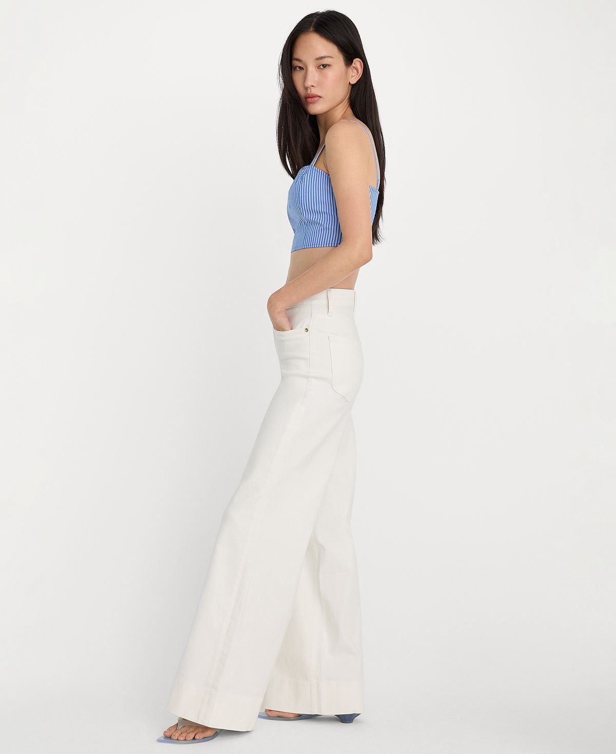 Good American Women's High-Rise Wide-Leg Jeans view 2 — MAYCSS fashion products
