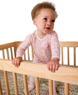 Baby Girls' Magnetic Footie, Magnetic Reversible Bib, and Baby Blanket Gift, 3-Piece Set