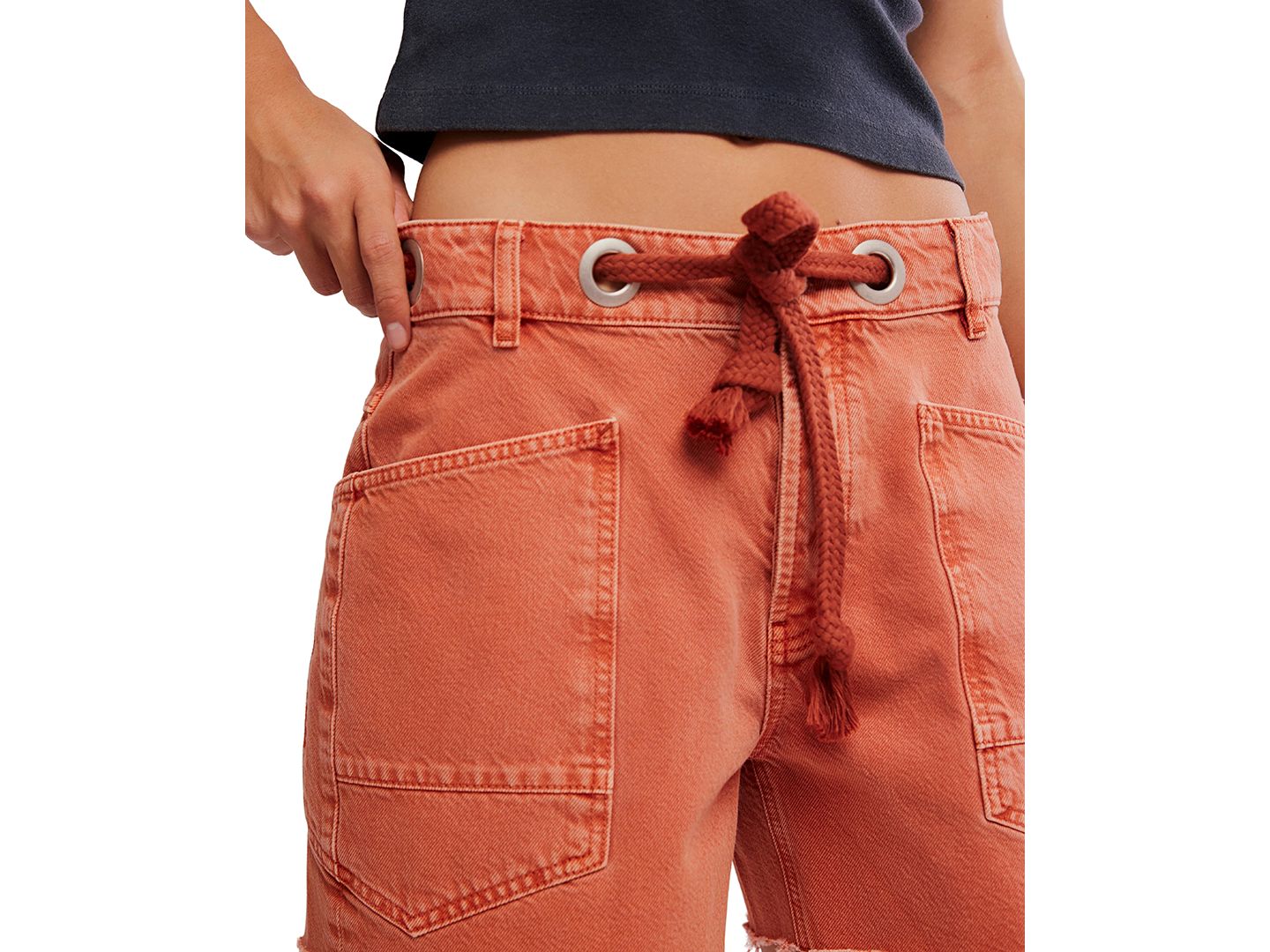 Женские шорты Free People We The Free Moxie Denim Shorts, цвет: Закатный — фото 4