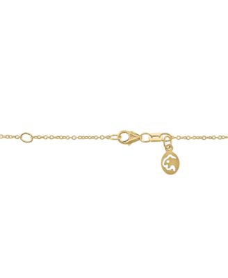 Diamond (1/8 ct. t.w.) and Turquoise Necklace in Gold Over Sterling Silver