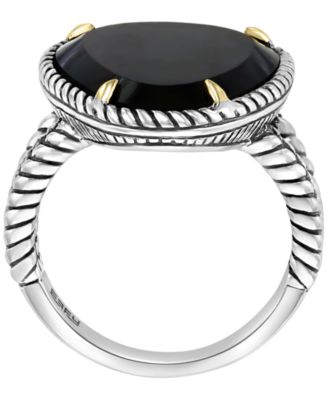 Turquoise Ring in Sterling Silver with 14k Yellow Gold Plating