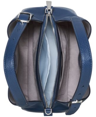 Deco Medium Pebbled Leather Crossbody Tote Bag