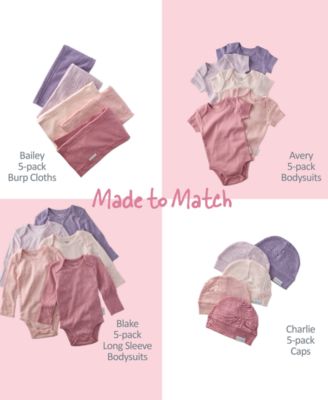 Baby Boys' or Girls' Short-Sleeve Bodysuit, 5-Pack