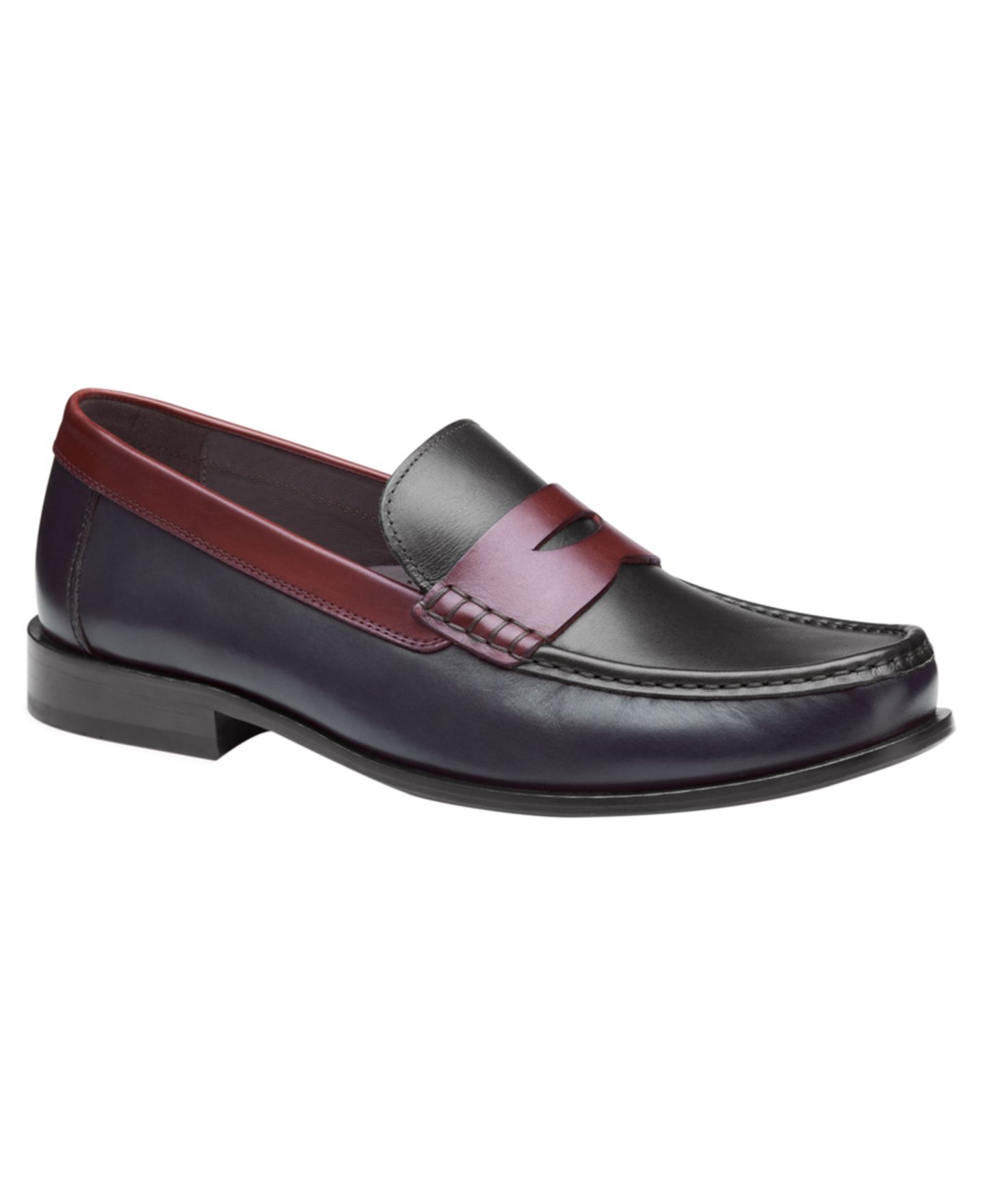 Мужские туфли Johnston & Murphy Humphrey Penny Loafer, цвет: Тёмно-синий / Оливковый — фото 1