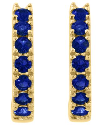 Emerald (1/3 ct. t.w.) Earrings in 14k Yellow Gold (Also Available in Sapphire)