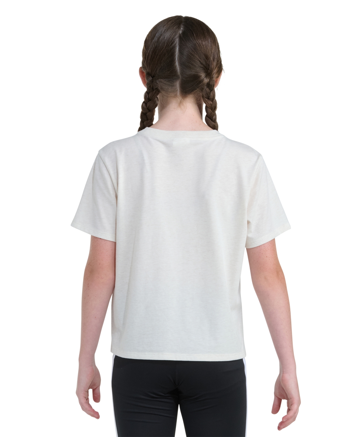 adidas Girls' 8-16 Short-Sleeve Graphic Heather T-Shirt