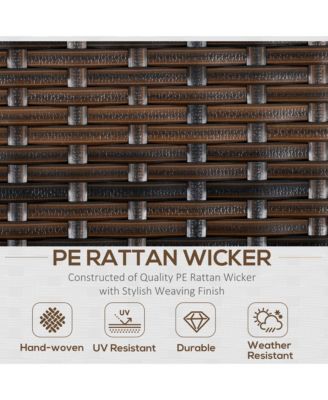 6 pc Patio Dining Set, All Weather Rat with 3 Seater,