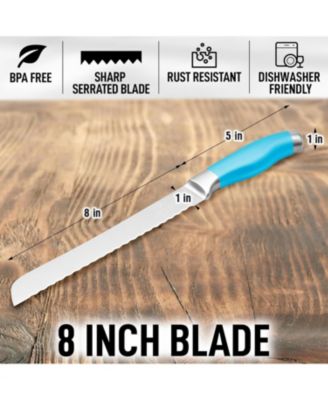 Serrated Bread Knife - Stainless Steel Bread Knife for Homemade Bread, Cake, Bagel