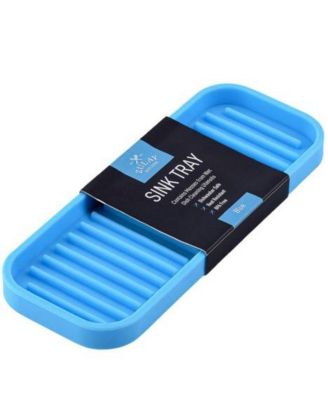 Silicone Sponge Holder for Kitchen Sink - Flexible Multipurpose Soap Tray