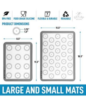 Reusable Silicone Baking Mats with Pre-printed Design (Set of 4)