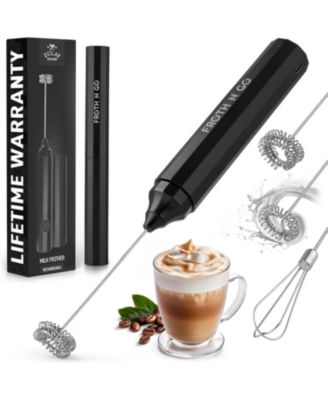 Froth N Go Rechargeable Milk Frother with Case for Lattes