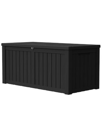 150 Gallon Patio Waterproof Resin Deck Box Lockable Outdoor Storage Garden Tools
