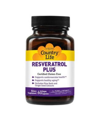 Country Life Resveratrol Plus ,60 Caps