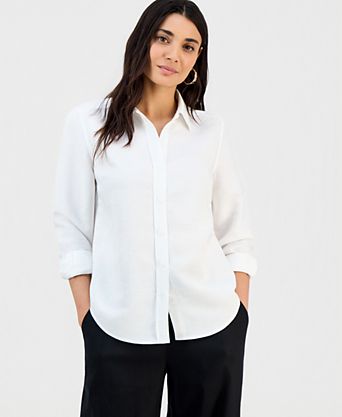 macys dress shirts womens Women's Button Up & Tops and button front closure Women's Long Sleeve Button Up
